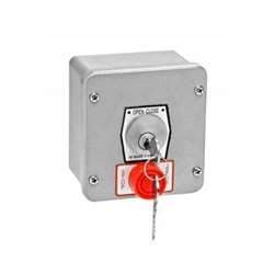 MMTC 1KXS Nema 4 Exterior Tamperproof Open-Close Key Switch, Stop Button, Surface Mount