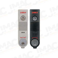 Detex EAX-300 GRAY W-CYL Door Prop Alarm, Surface Mount, Battery Powered, with Cylinder, Gray