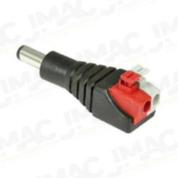 Seco-Larm CA-161P 2.1mm DC Plug-to-Terminal Black