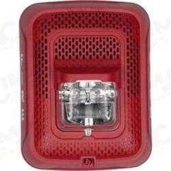 System Sensor SPSRL Speaker Strobe, Wall Mount, FIRE, Red, Clear Lens