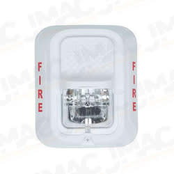 System Sensor SWL Strobe, Wall Mount, FIRE, White, Clear Lens