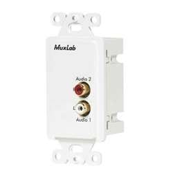 Muxlab 500028-WP-US Stereo Hi-Fi Wall Balun, US