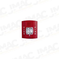 System Sensor P2R Horn Strobe, Red, Wall Mount, Two-Wire, FIRE Lettering, Standard Candela