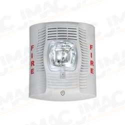 System Sensor SPSW Speaker Strobe, White, Wall Mount, FIRE Lettering, Standard Candela