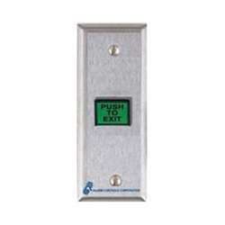 Alarm Controls TS-9T Electronic Timer Green Rectangular Pushbutton, PUSH TO EXIT, Narrow