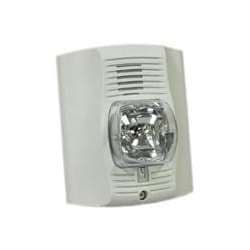 System Sensor P4W-P Horn Strobe, White, Wall Mount, Four-Wire