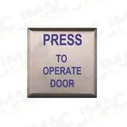 Alarm Controls JP3-1, Jumbo Push Plate, SPDT Momentary, PRESS TO OPERATE DOOR