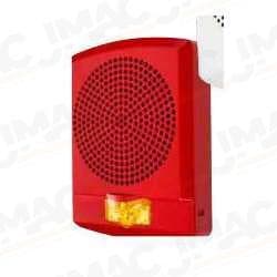 Cooper Wheelock LSPSTR-ALA MNS Speaker Strobe, Amber Lens, Red, Wall Mount, ALERT Lettering