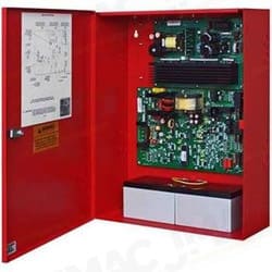 Cooper Wheelock SPB804 Supervised Audio Booster with One 80W Circuit & Two 2A Strobe Circuits, Red, 80W, 120VAC Input