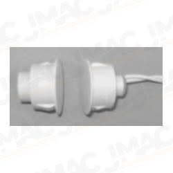 GRI 184RS-12-W Recessed 1" Stubby Steel Door Switch Set, White, 12 #22AWG Leads