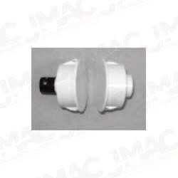 GRI 8484RSTW Recessed 1" Stubby Steel Door Switch Set, White, Screw Terminals