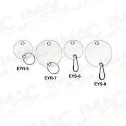 HPC EYR-5 Round Tags with Key Rings, 1-1/4" Diameter (100 Pack)