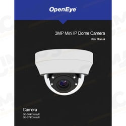 OpenEye OE-C6413-AWR Indoor 3MP IP Dome 2.8~8mmAF 3ax IR