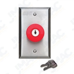 SDC 432KLDURL2 Lockdown Key Reset Mushroom Exit Switch