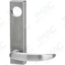 Adams Rite 3080-01-0-36-00-32 Fail-Secure Standard Entry Trim with Curve Lever Handle in Bright Stainless