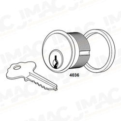 Adams Rite 4036-03-02-628 Mortise Cylinder for 2331 Deadlock in Clear Anodized