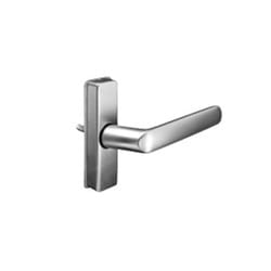 Adams Rite 4568-011-130 Eurostyle Deadlatch Handle for MS+1890 Series in Clear Aluminum, Straight Lever - 1-3/4" to 1-15/16" Door Thickness
