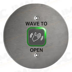 BEA 10MS41-R Magic Switch Stainless Steel Round Touchless Actuator  Text + Hand Logo Wave To Open Touchless Actuator With Adjustable Range