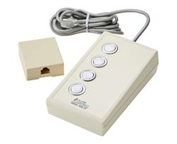 Alarm Controls DRC-4 Sloping Front Desktop Console, Four N/O Flush White Push Buttons