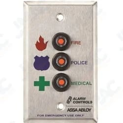 Alarm Controls ASP-RP46 3-Switch Single-Gang Wall Plate