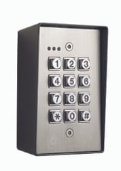 Alarm Controls KP-400 Vandal Resistant & Weather Resistant Digital Keypad, 100 User, 12/24 Volt AC/DC, IP66, 302 Stainless Steel, With Metal Backbox