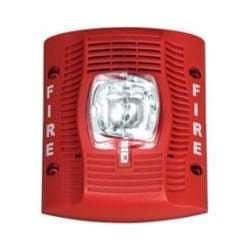 System Sensor SPSRK-P Speaker Strobe, Red, Wall Mount, Standard Candela, Outdoor