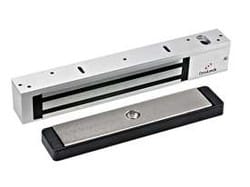 Dynalock 2280-DSM-DYN-LED-US4 Slim Line Holding Force Electromagnetic Lock, 1200lbs, Single Outswinging Door, Single Coil, Satin Brass