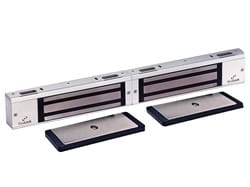 Dynalock 3002TJ32-DSM2 Electromagnetic Lock, 1500lbs, Double Inswinging Door, Double Coil, Satin Aluminum