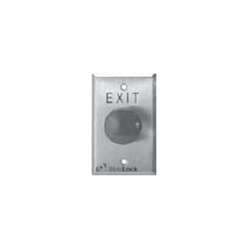 Dynalock 6211 Palm Switch Red Pushbutton, EXIT, SPDT, Satin Stainless Steel
