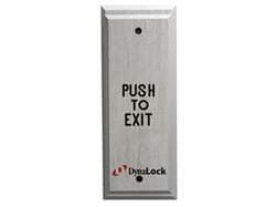 Dynalock 6805-US10B Handicapped Pushplate, Narrow, Pneumatic Time Delay, PUSH TO EXIT, Oil Rubbed Bronze
