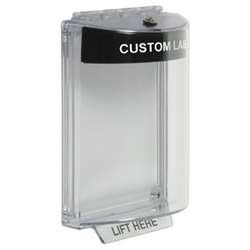 STI 13020CK Universal Stopper with Horn, Flush, Black Custom Label