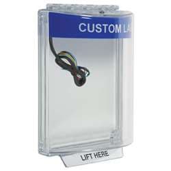 STI 13030CB Universal Stopper with Horn & Relay, Flush, Custom Label, Blue