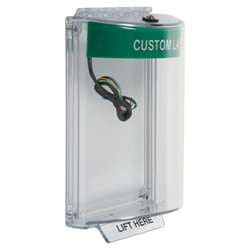 STI 13030CG Universal Stopper with Horn & Relay, Flush, Custom Label, Green