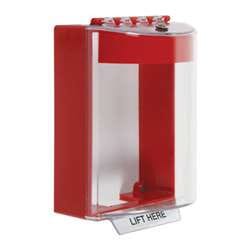 STI 13220NR Universal Stopper with Horn, Surface Mount, No Label, Red