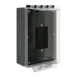 STI 13500NK Universal Stopper without Horn Housing, Enclosed Back Box, Open Mounting Plate, No Label, Black