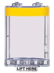 The STI 6610-Y Mini Stopper II with Horn Flush Mount with Lock, Yellow