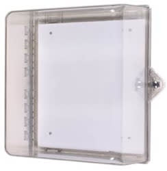 STI 7531 Protective Cabinet, Polycarbonate with Backplate and Thumb Lock, Clear
