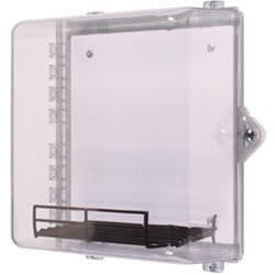 STI 7531AED AED Protective Cabinet, Polycarbonate with Backplate, Wire Shelf and Thumb Lock, Clear