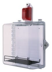 STI 7534 Protective Cabinet with Siren/Strobe Alarm, Key Lock
