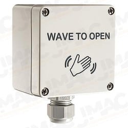 BEA 10MS09TL BEA MagicSwitch NEMA 4-Rated Touchless Microwave Activation Device WAVE TO OPEN Text & Waving Hand Symbol