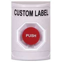STI SS2301 Stopper Station, Push, Turn-to-Reset, Custom Lettering, White Housing
