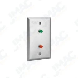 SDC Security 400U-L3 400-L Series Visual LED Monitoring Station, Single Gang, Single Color LEDs (Green, Amber and Red), Stainless Steel Faceplate, Dull Stainless
