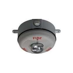 System Sensor PC2WHK Horn Strobe, White, Ceiling Mount, Two-Wire, FIRE Lettering, Outdoor, High Candela