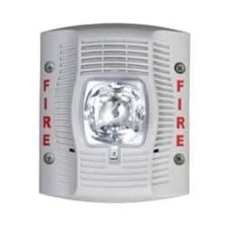 System Sensor SWK-R Replacement Strobe, White, Wall Mount, FIRE Lettering, Standard Candela, Outdoor