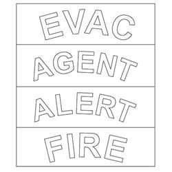 System Sensor DECAL-WC Decals, White, Ceiling Design