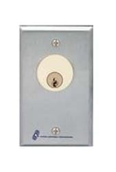 Alarm Controls MCK-4-5 Mortise Cylinder Keyswitch Station, Pneumatic Time Delay, Single Gang