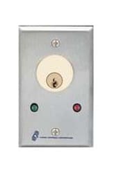 Alarm Controls MCK-6-4 Mortise Cylinder Keyswitch Station, DPDT Alternate Action, Single Gang, Green LED, Red LED Alarm Controls MCK-6-4 Mortise Cylinder Keyswitch Station, DPDT Alternate Action, Single Gang, Green LED, Red LED