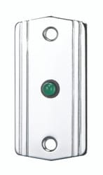 Alarm Controls MP-29 Polished Chrome Plated Brass Mini Plate, 1/4" Green LED