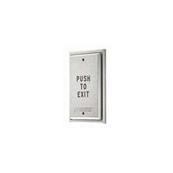 Alarm Controls PS5-152 Push Plate, Single Gang, Pneumatic Time Delay, Clear, EMERGENCY DOOR RELEASE in Red