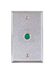 Alarm Controls RP-29L Single Gang Stainless Steel Wall Plate, 1/2" Green LED